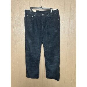Levi's Strauss Pants Womens 32 x 30 Black Cotton Corduroy Straight Leg Chino NEW